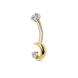Piercing ombelico luna in oro - NovaNavel