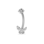 Piercing ombelico mini farfalla in argento - NovaNavel