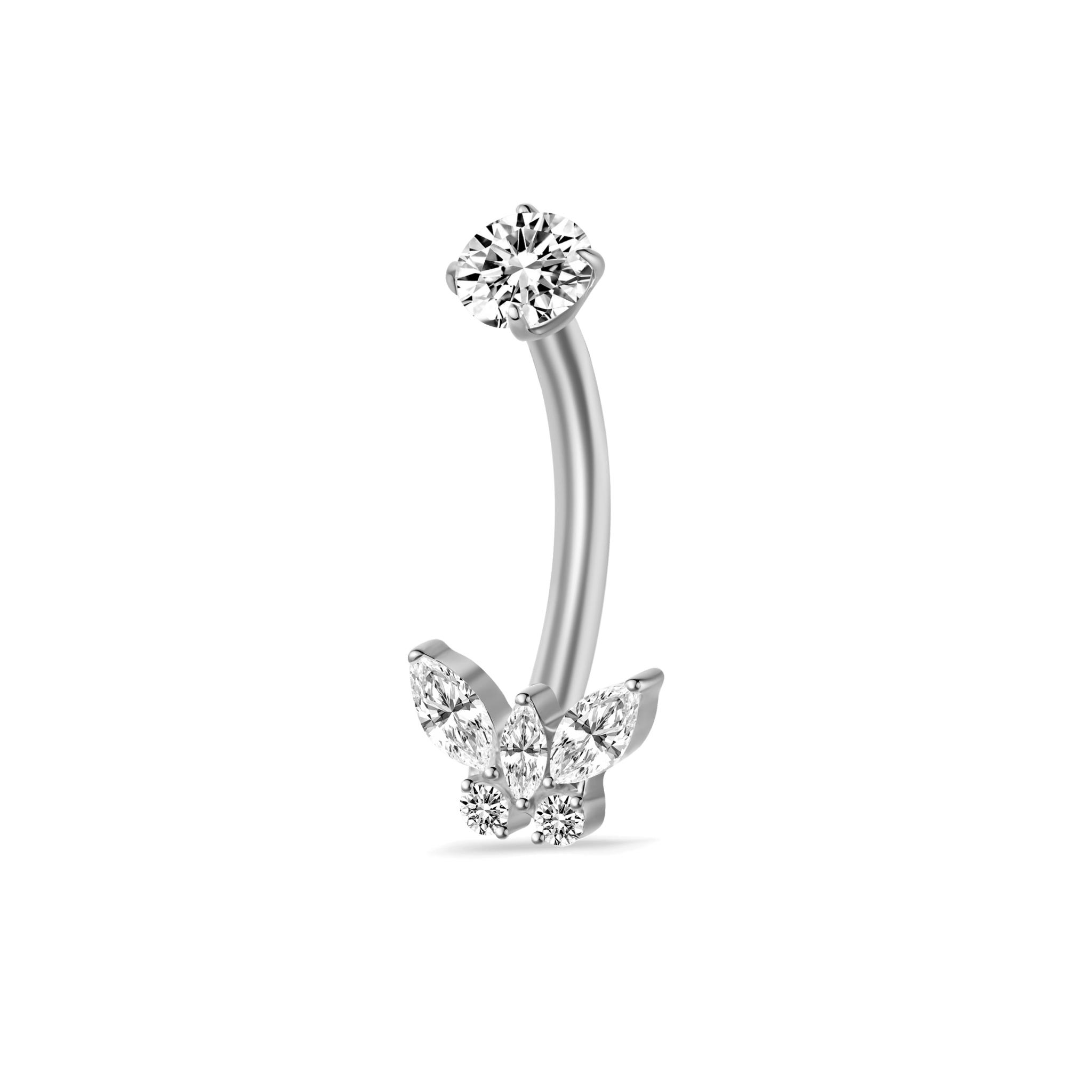 Piercing ombelico mini farfalla in argento - NovaNavel