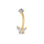 Piercing ombelico mini farfalla in oro - NovaNavel