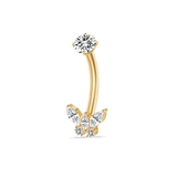 Piercing ombelico mini farfalla in oro - NovaNavel
