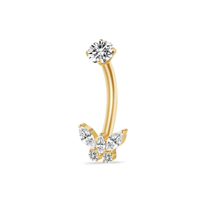 Piercing ombelico mini farfalla in oro - NovaNavel