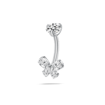 Piercing ombelico mini farfalla modern in argento - NovaNavel