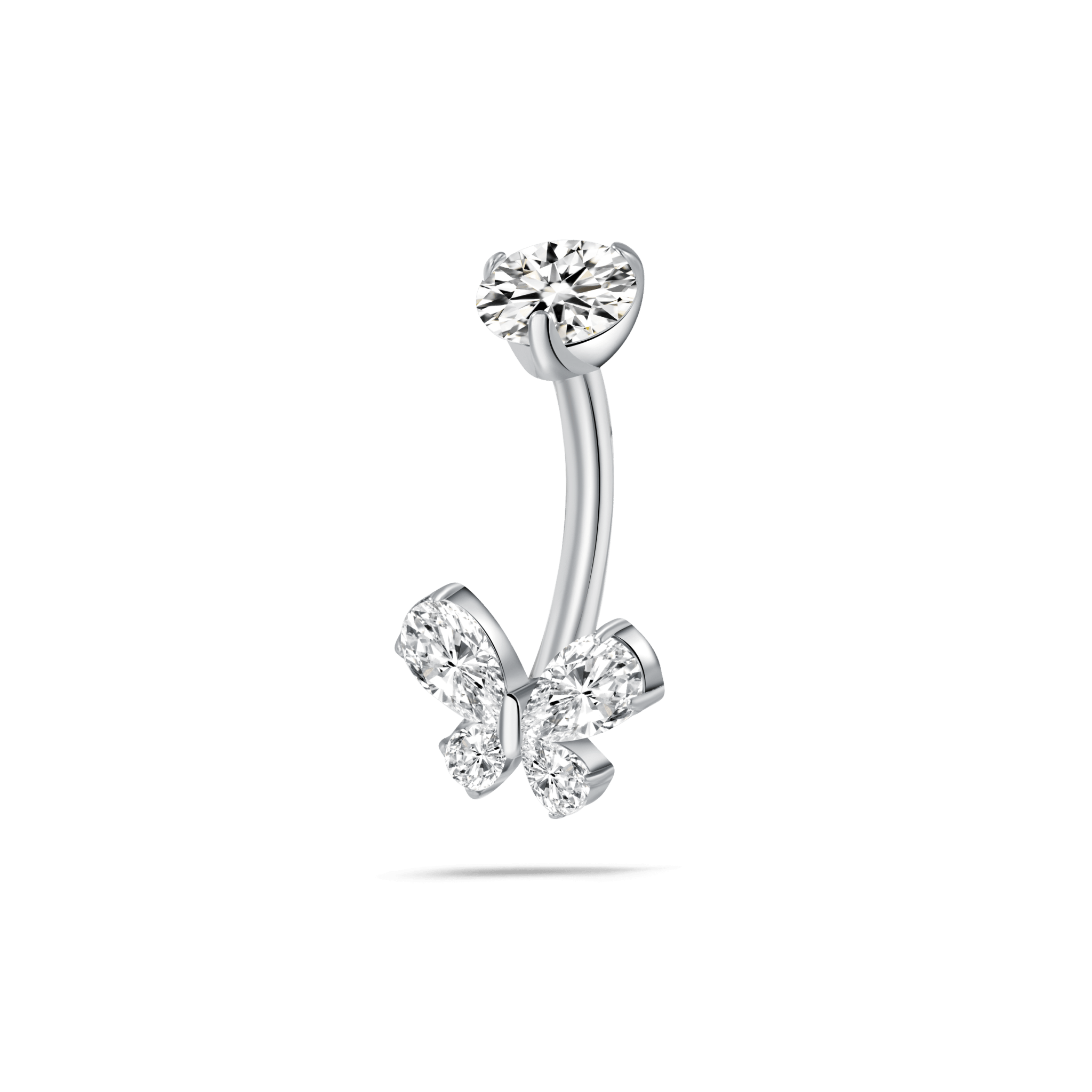 Piercing ombelico mini farfalla modern in argento - NovaNavel