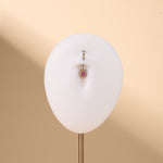 Piercing ombelico mini golden flower ocra e rosso in argento - NovaNavel®
