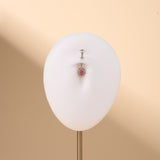 Piercing ombelico mini golden flower ocra e rosso in argento - NovaNavel®