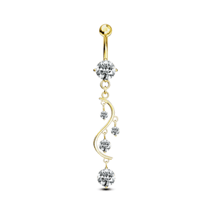Piercing ombelico nota musicale in oro - NovaNavel