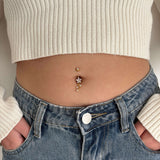 Piercing ombelico petalo in oro - NovaNavel