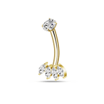 Piercing ombelico quattro petali in oro - NovaNavel