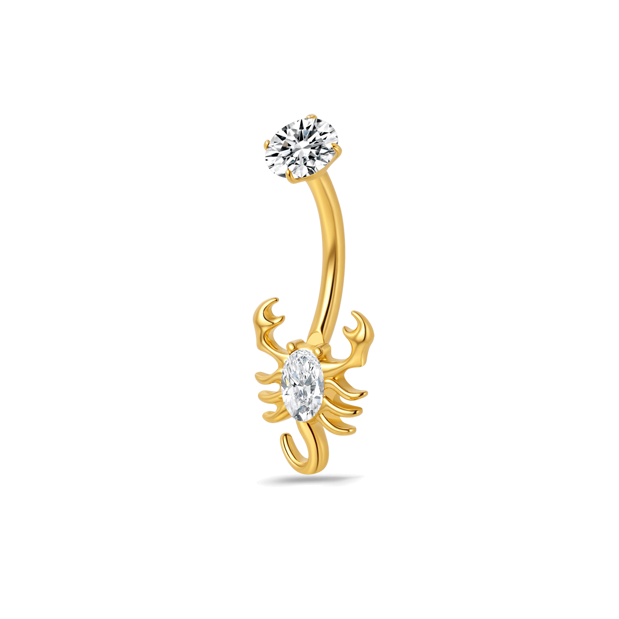 Piercing ombelico scorpione in oro - NovaNavel