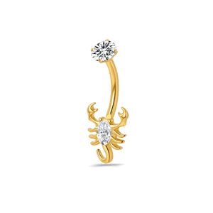 Piercing ombelico scorpione in oro - NovaNavel