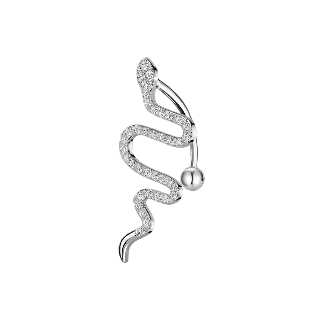 Piercing ombelico serpente in argento - NovaNavel®