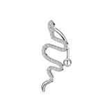 Piercing ombelico serpente in argento - NovaNavel®