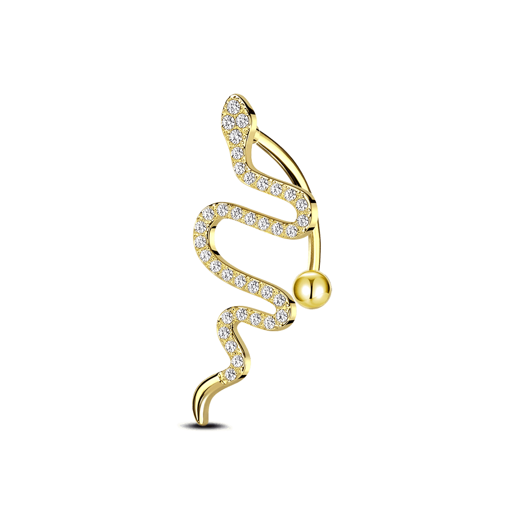 Piercing ombelico serpente in oro - NovaNavel
