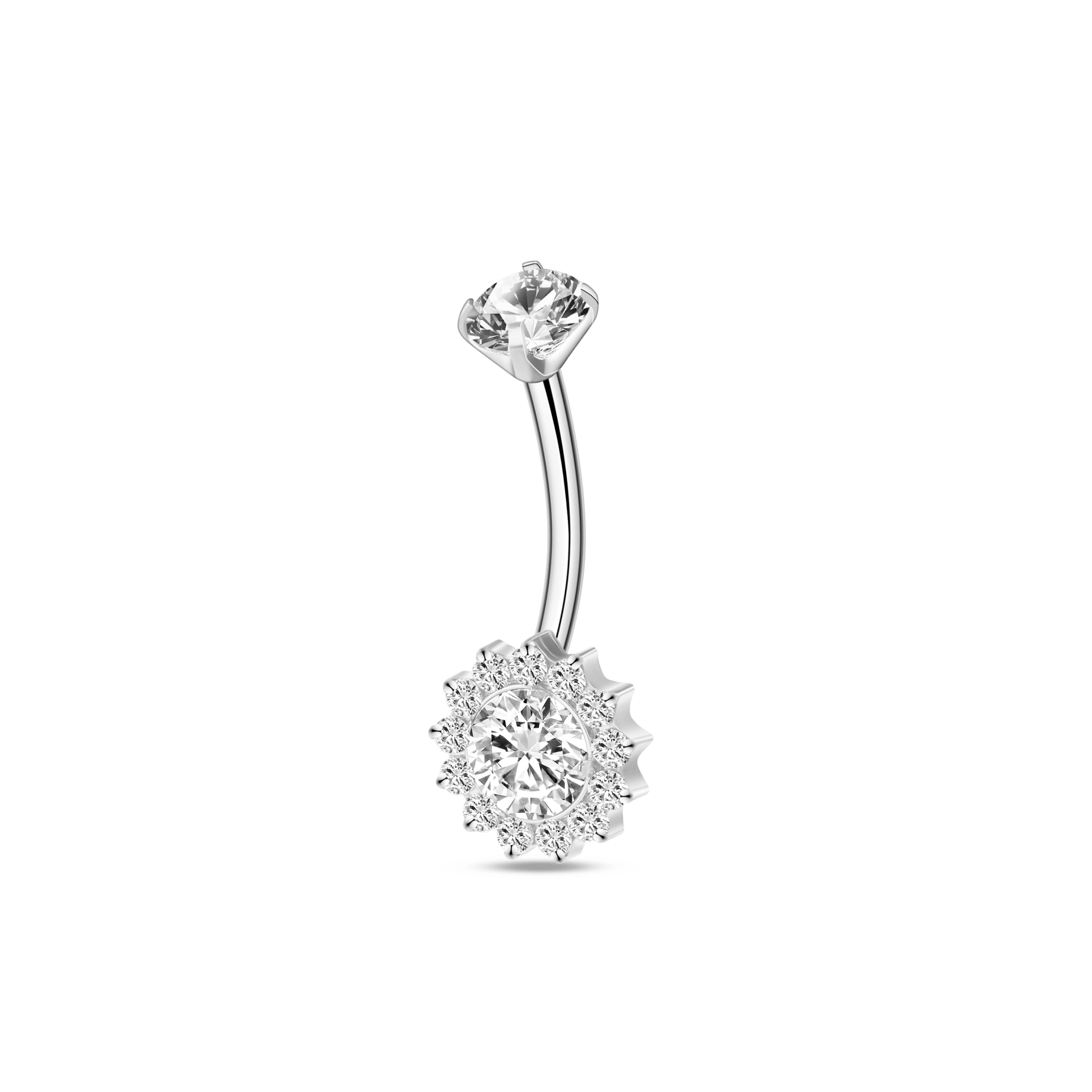 Piercing ombelico sole in argento - NovaNavel