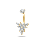 Piercing ombelico stella di ghiaccio in oro - NovaNavel