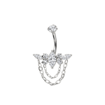 Piercing ombelico venere bianco in argento - NovaNavel®