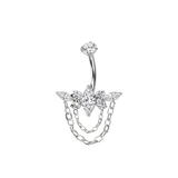 Piercing ombelico venere bianco in argento - NovaNavel®