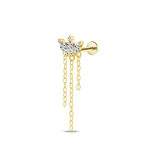 Piercing orecchio corona in oro - NovaNavel