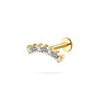 Piercing orecchio cuore cristallino in oro - NovaNavel