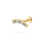 Piercing orecchio cuore cristallino in oro - NovaNavel