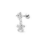 Piercing orecchio fiore pendente in argento - NovaNavel