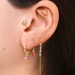 Piercing orecchio trifoglio in oro - NovaNavel