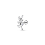 Piercing orecchio vento di fiori in argento - NovaNavel