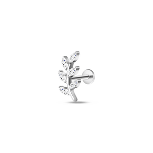Piercing orecchio vento di fiori in argento - NovaNavel