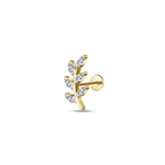 Piercing orecchio vento di fiori in oro - NovaNavel