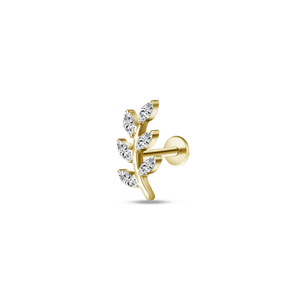 Piercing orecchio vento di fiori in oro - NovaNavel