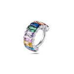 Piercing orecchio/naso brillantezza infinita arcobaleno in argento - NovaNavel®