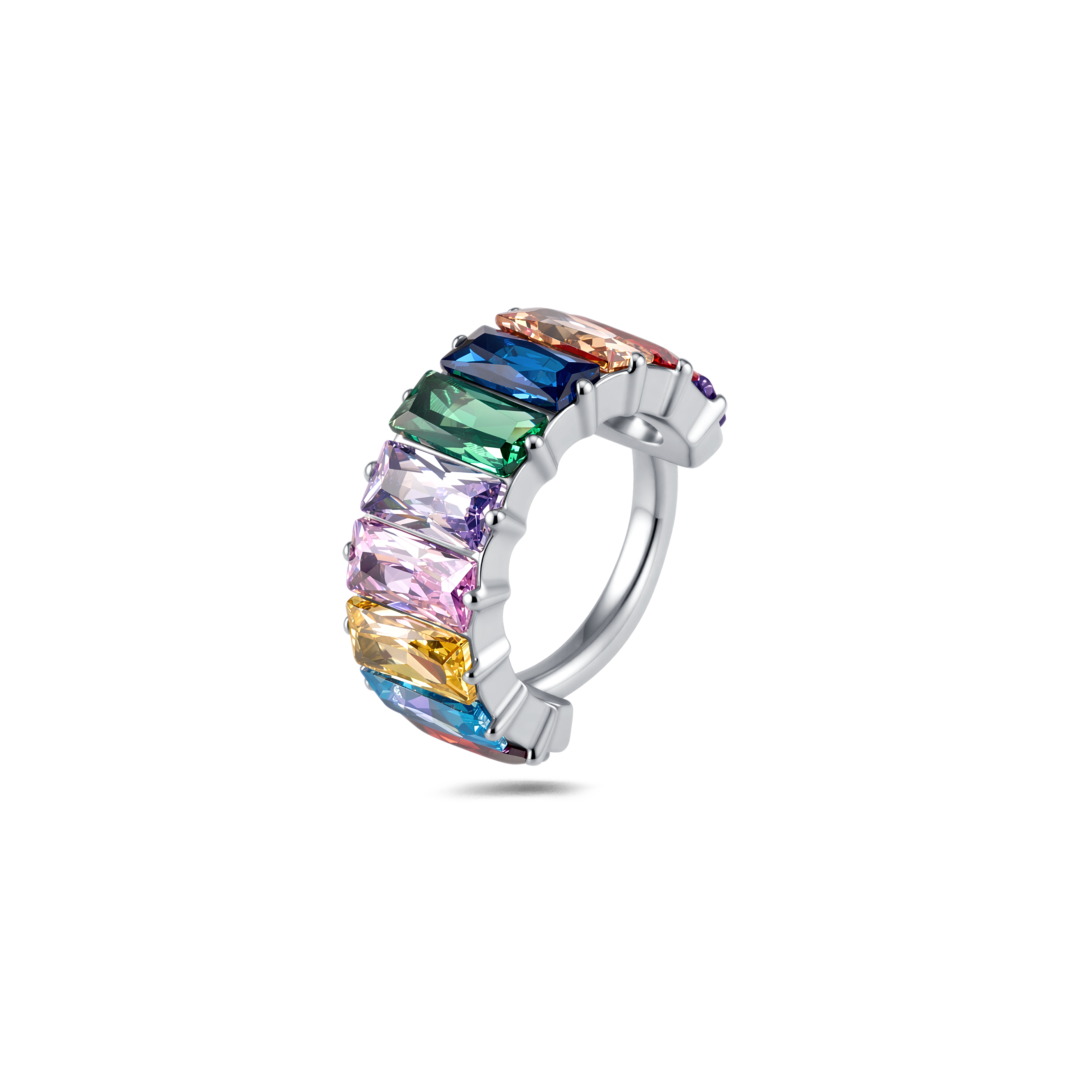 Piercing orecchio/naso brillantezza infinita arcobaleno in argento - NovaNavel®