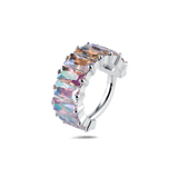 Piercing orecchio/naso brillantezza infinita aurora boreale in argento - NovaNavel®