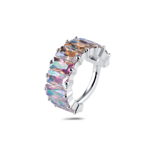 Piercing orecchio/naso brillantezza infinita aurora boreale in argento - NovaNavel®