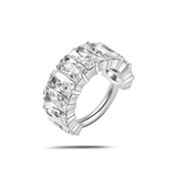 Piercing orecchio/naso brillantezza infinita bianca in argento - NovaNavel