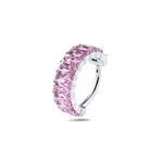 Piercing orecchio/naso brillantezza infinita rosa in argento - NovaNavel®