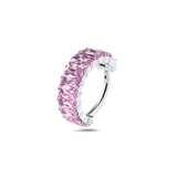 Piercing orecchio/naso brillantezza infinita rosa in argento - NovaNavel®