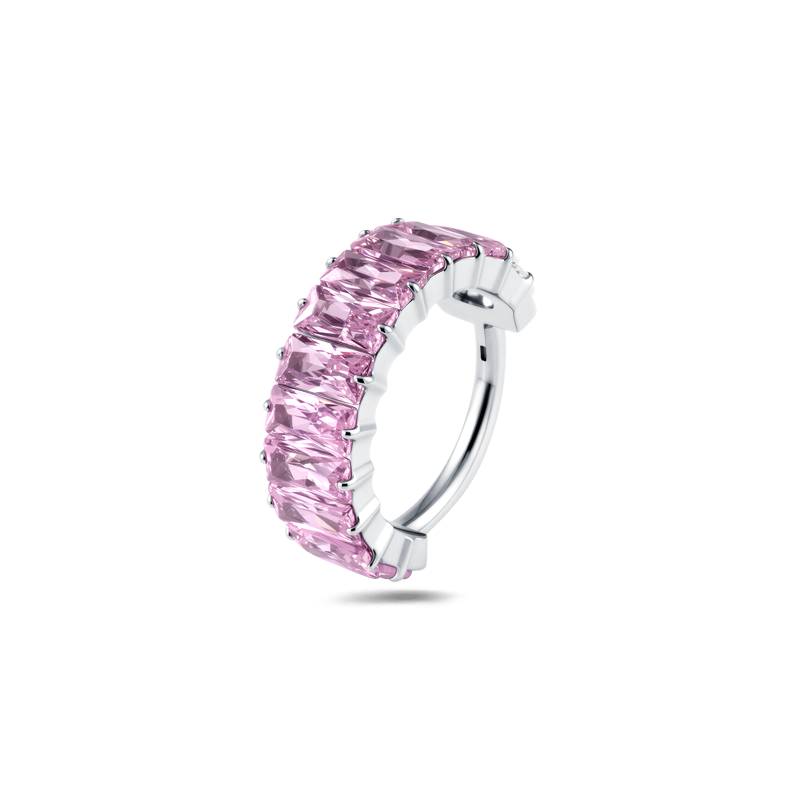 Piercing orecchio/naso brillantezza infinita rosa in argento - NovaNavel®