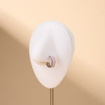 Piercing orecchio/naso brillantezza infinita rosa in argento - NovaNavel®