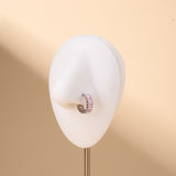 Piercing orecchio/naso brillantezza infinita rosa in argento - NovaNavel®