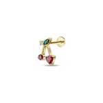 Piercing orecchio/naso ciliegia in oro - NovaNavel