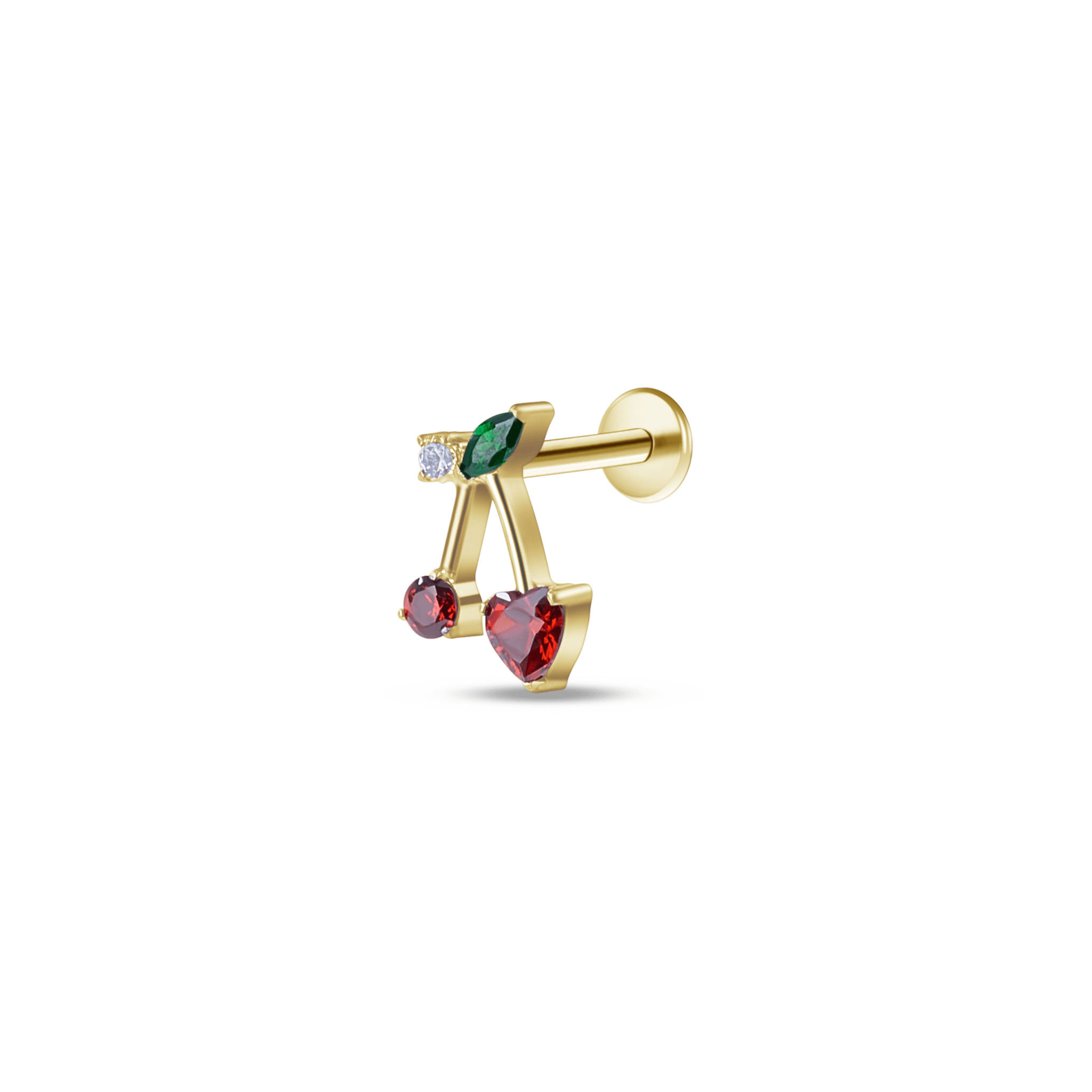 Piercing orecchio/naso ciliegia in oro - NovaNavel