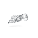 Piercing orecchio/naso conchiglia bianca in argento - NovaNavel