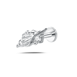 Piercing orecchio/naso conchiglia bianca in argento - NovaNavel