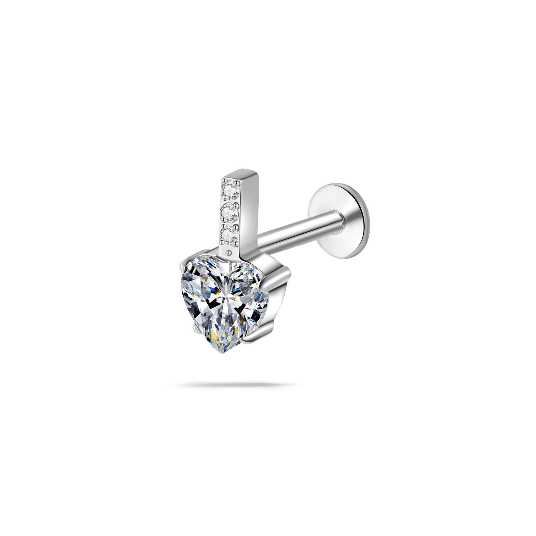 Piercing orecchio/naso cuore di mela in argento - NovaNavel