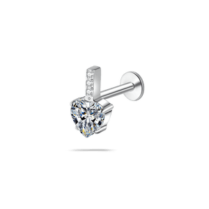 Piercing orecchio/naso cuore di mela in argento - NovaNavel