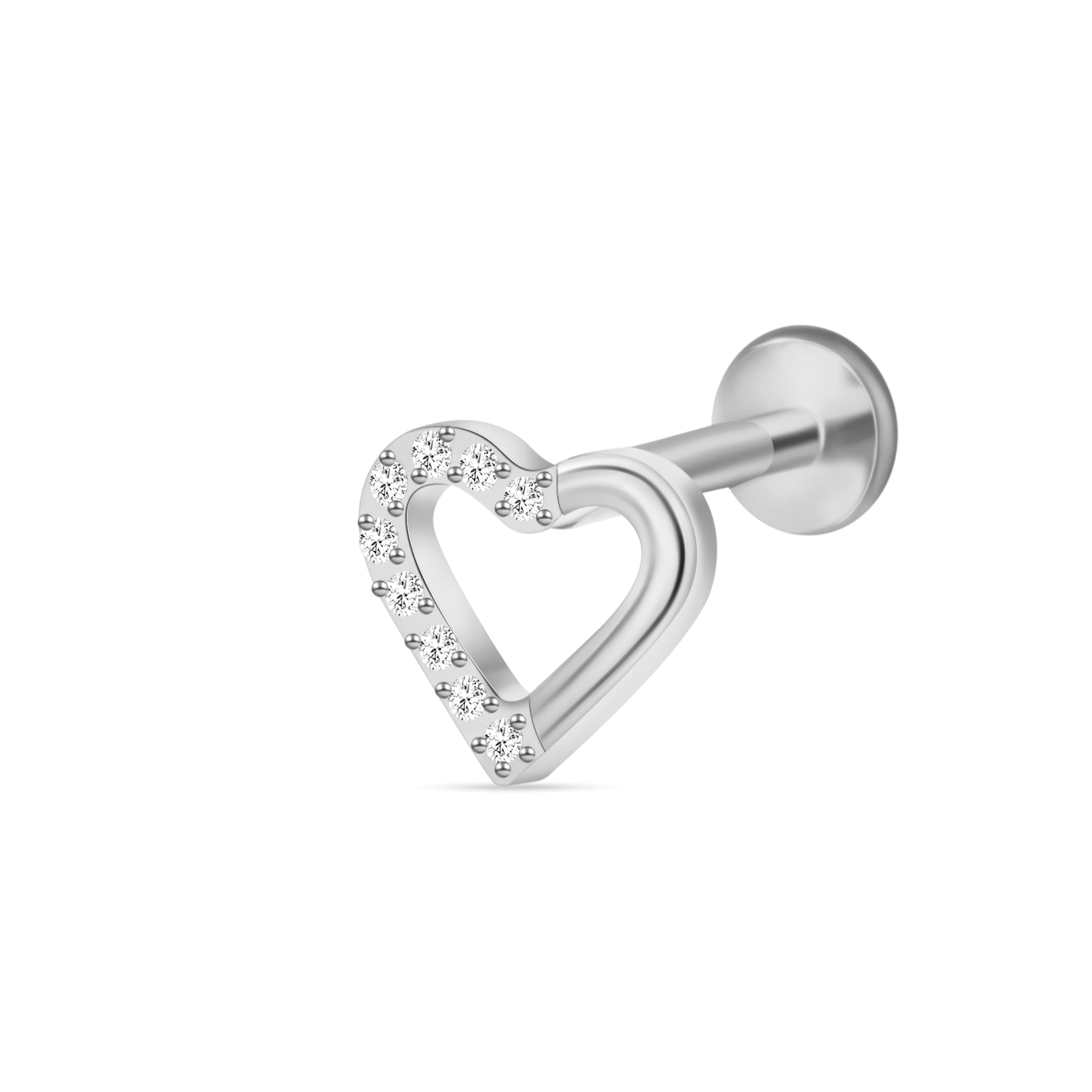 Piercing orecchio/naso cuore eterno in argento - NovaNavel