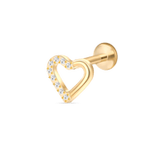 Piercing orecchio/naso cuore eterno in oro - NovaNavel