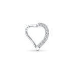 Piercing orecchio/naso cuore in argento - NovaNavel